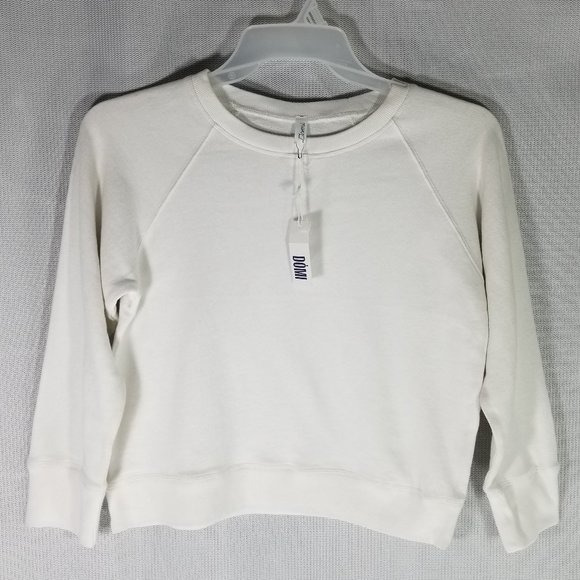 Domi Sleepwear Women’s Sweatshirt Color White - Crewneck Gold - Size XS S - NWT - Picture 1 of 3